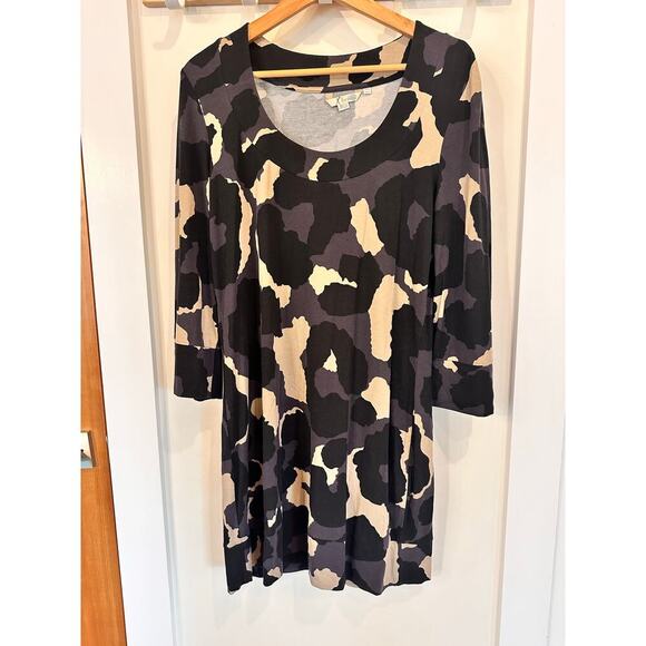 Boden Dresses & Skirts - Boden Women's 12 Large Dress Camo Shirt Dress Tunic 3/4 Sleeves